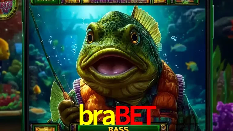 Personagem de peixe pescador do popular jogo de slot com tema de pescaria, uma das emocionantes opções de caça-níqueis para jogar e ganhar no cassino brabet.