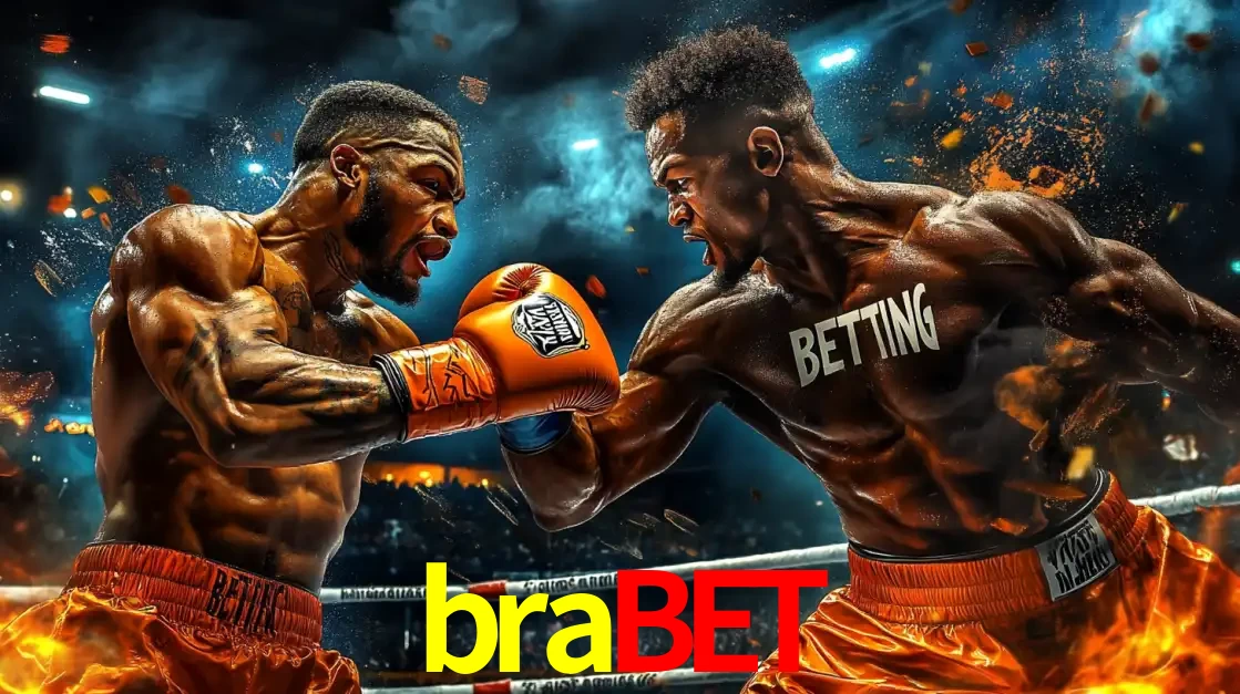 Dois boxeadores em uma luta intensa e explosiva, representando a adrenalina e as oportunidades de apostas em esportes de combate disponíveis na plataforma brabet.